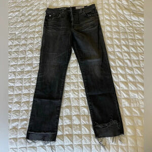 AG Adriano Goldschmied Charcoal Straight Leg Jeans